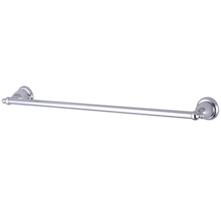 English Vintage 18 Towel Bar, Polished Chrome